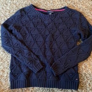 Tommy Hilfiger Chunky Cable Knit Navy Sweater size small